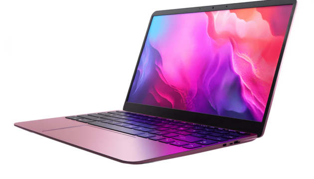 Modern Rose Gold Laptop Computer