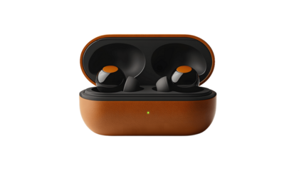 Wireless Earbuds With Leather Case