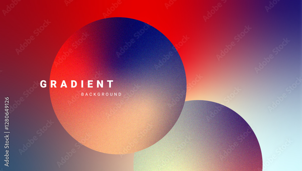 Poster Modern fluid gradient design with abstract circular shapes. Vector. 