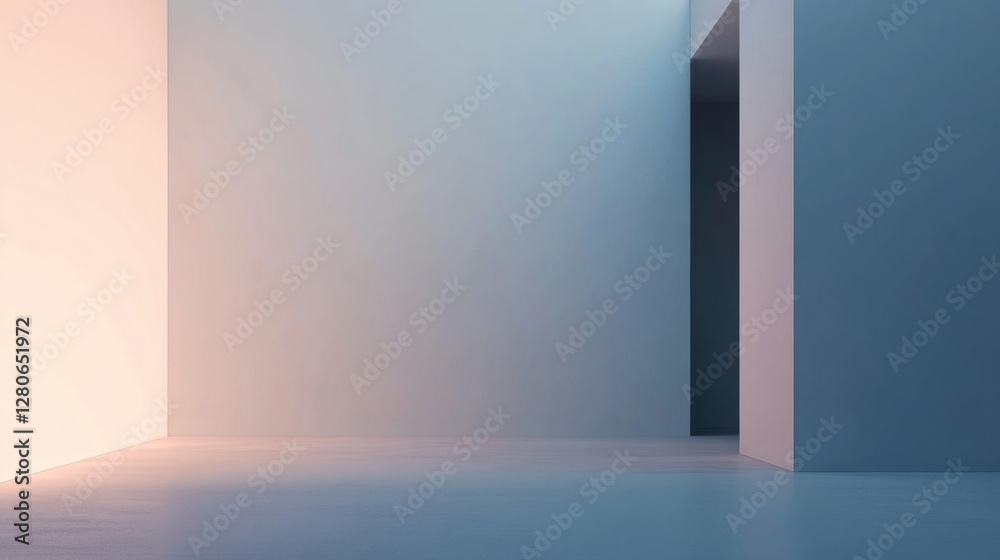 Poster Soft gradient backdrop with ample space for creative text placement in a modern minimalist setting. Generative AI