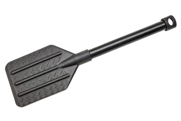 Black plastic scraper isolated with transparent background