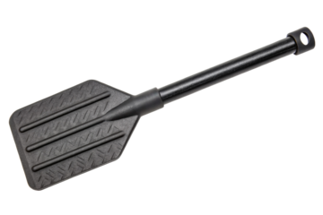 Black plastic scraper isolated with transparent background