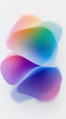 Simple gradient shapes with grainy textures on a white background, Gradient color, grainy textures, gradient textures