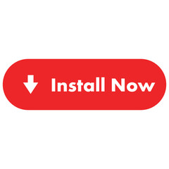 Install Now Button - Isolated Vector Icon on White Background