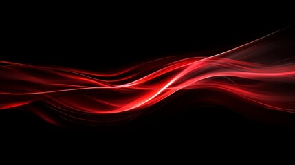 Dynamic red light waves create a mesmerizing effect on a dark background during a creative visual display