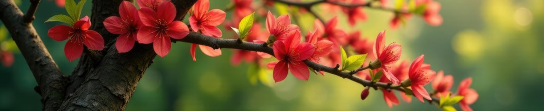 the trunk and branches of a flowering tree are covered in jambo flowers, trees, flowers