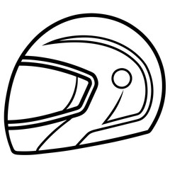 Helmet Silhouette Vector Icon – Ideal for Construction & Biker Designs.
