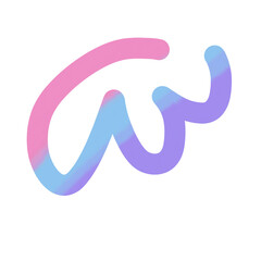 3d render of a waved service symbol on a white background