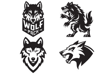 Wild animal logos in group