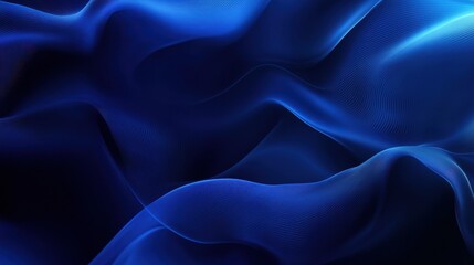 Fototapeta premium Fluid abstract waves in various shades of blue create a soothing and dynamic visual effect.
