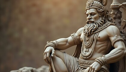 Fototapeta premium Sculpture of ancient Hindu people.