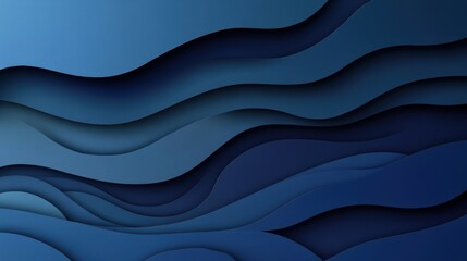 A serene abstract design featuring layered waves in varying shades of blue, creating a calming visual experience.