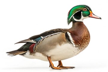 Obraz premium rouen domestic duck isolated on white background