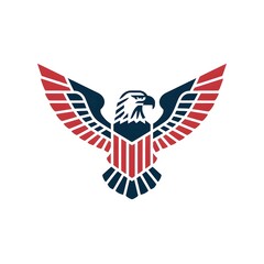 american eagle with american flag