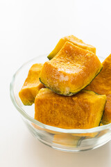 冷凍かぼちゃ　白背景