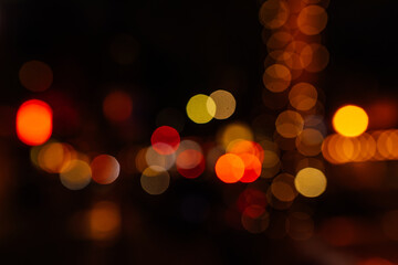 Fototapeta premium defocused street lights at night background