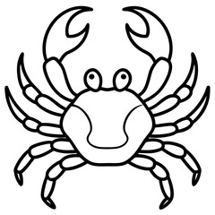 Abstract One-Line Crab Vector Art