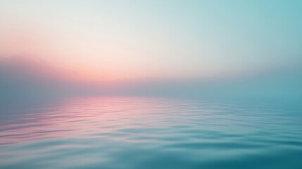 Obraz premium Tranquil ocean sunset sky gradient pastel colors beautiful serene calm peaceful water scene horizon,