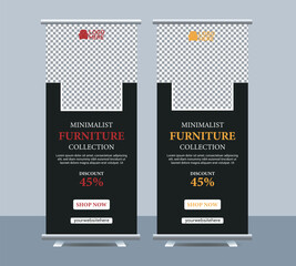 Furniture roll up display standee for presentation purpose
