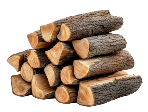 A pile of chopped firewood