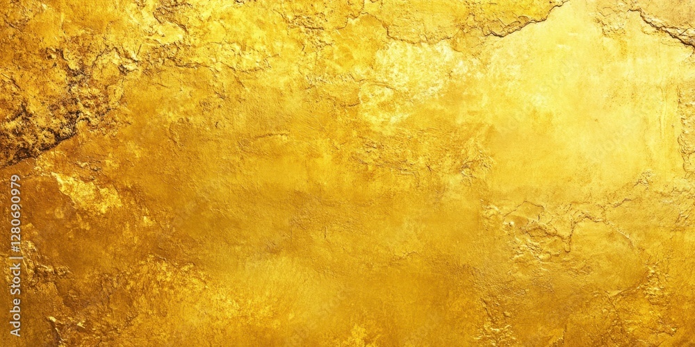 Poster rich gold and yellow wall texture with a glossy finish and intricate patterns, perfect for artistic 