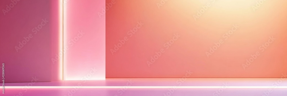 Aufkleber Modern minimalist background featuring soft gradients and ample space for text placement suitable for various design projects. Generative AI