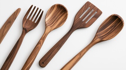 Colorful handmade and Crafted from Upcycled Denim Concept, Handmade Kitchen Utensils Crafted from Reclaimed Wood for Sustainable Cooking and Serving Needs