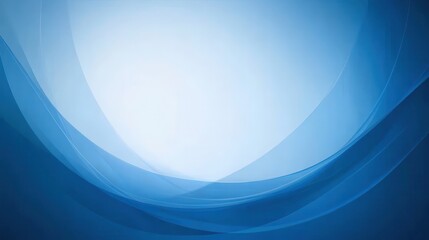 Obraz premium A serene blue abstract background with smooth curves and gradients, conveying a sense of calm and tranquility.