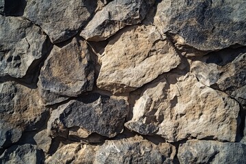 Detailed Geometric Arrangement of Natural Stone Wall Texture