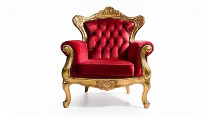 red armchair isolated on white