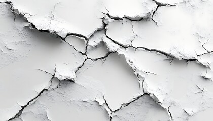 Obraz premium Cracked white powder texture, close-up