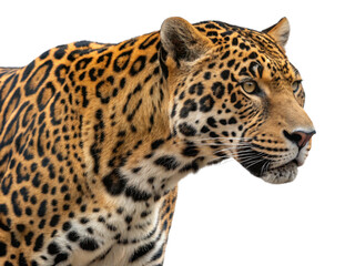 Obraz premium leopard in front of white background