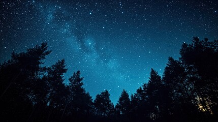 wide-angle astrophotography image of a dark sky reserve, free from light pollution and glowing with stars.