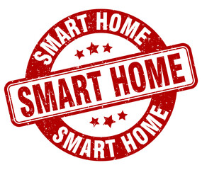 smart home stamp. smart home label. round grunge sign