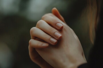 Close-up shot of a person grasping another's hand, conveying trust and support