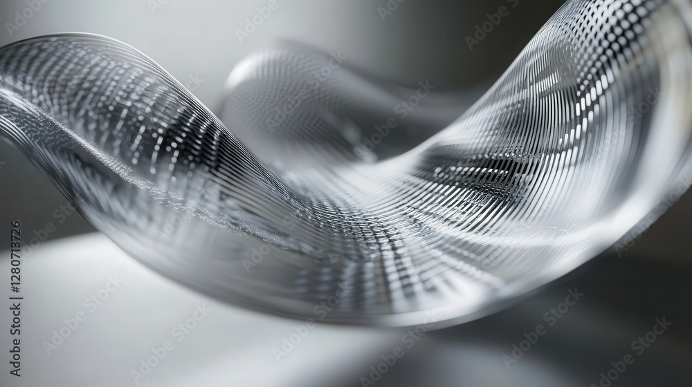 Poster invisibility microchip, bending light around objects seamlessly.