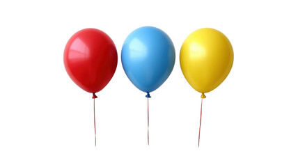 Vibrant trio of balloons bringing joy to celebrations and festive gatherings