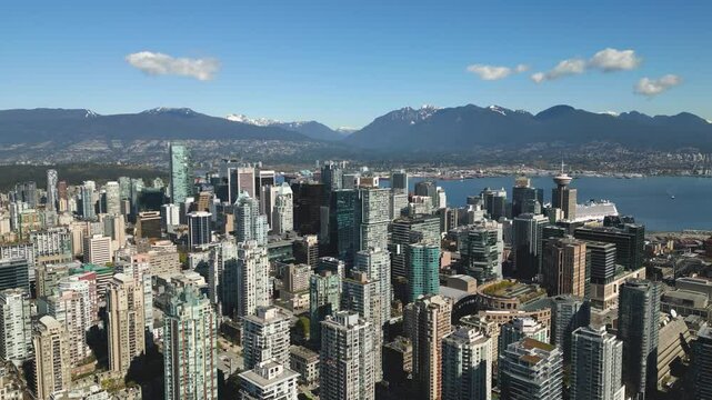 Downtown Vancouver BC Aerial Drone Video