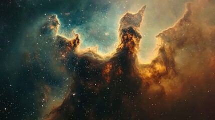 Obraz premium astrophotograph of the Eagle Nebula, revealing the birthplace of new stars in stunning clarity