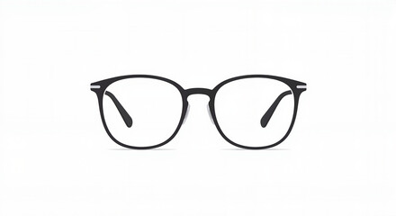 Black eyeglasses in a minimalistic style