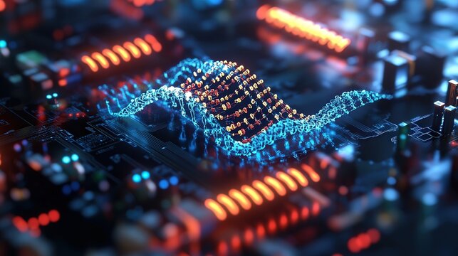 DNA-computing microchip, using organic molecules for ultra-efficient biological data processing - Powered by Adobe