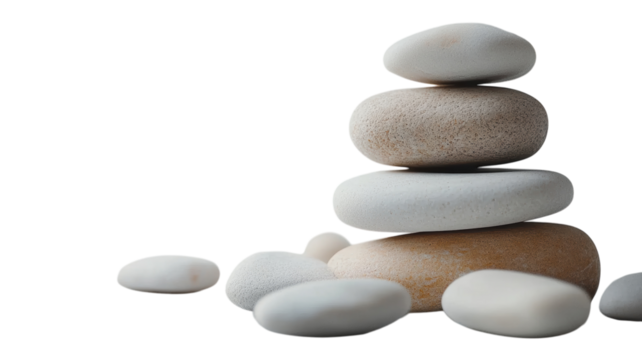 Serenity in balance with stacked stones representing harmony and tranquility