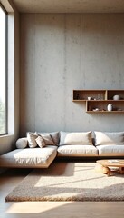 The Minimalist Living Room with Large Windows and Natural Light.