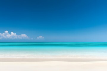 Beautiful summer background with sand on the beach and a blue sky