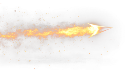 a pencil with a fire on it