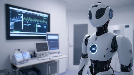 Fototapeta premium conducting physical examinations, performing routine tests, and providing instant reports to doctors