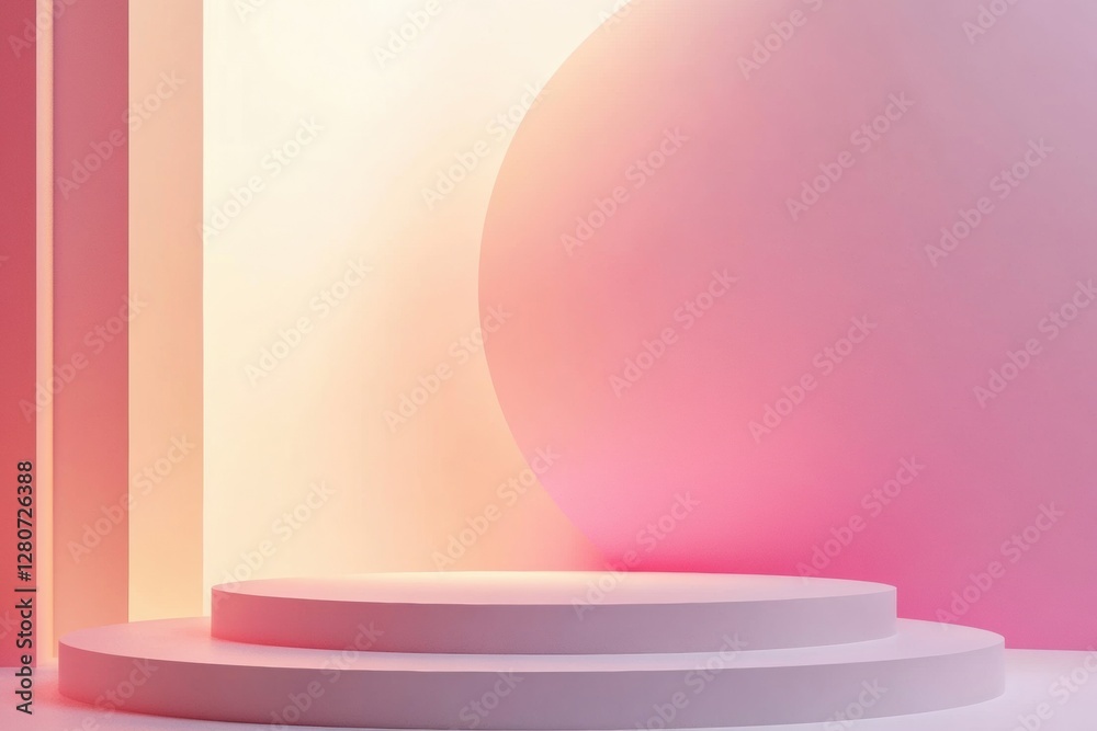 Poster Modern minimalist backdrop with soft gradients and ample space for text placement during creative projects and presentations. Generative AI