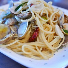 Pasta deliciosa con almejas