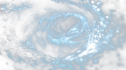 a black hole in the center of a blue galaxy
