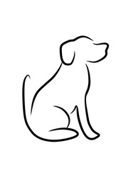 Vector silhouette of dog on black. dog logo design, dog icon design for any business, Cat or dog paw icon. Paw icon. pets design, animals,